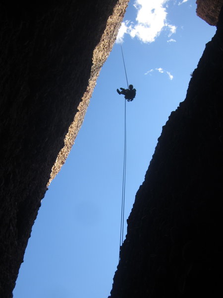 The free rappel from Rap Station 2 to 3.