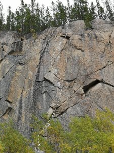 Upper half of route