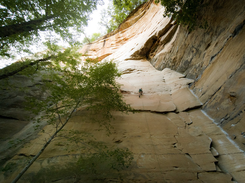 Me following on Hot September! One of the most beautiful climbs from my last trip!