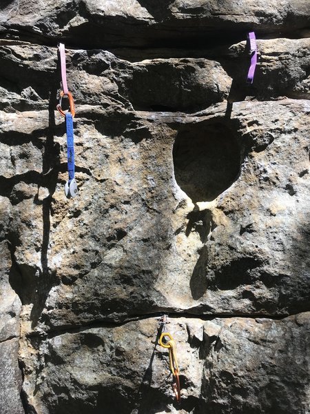 A few placements I found below the ledge.