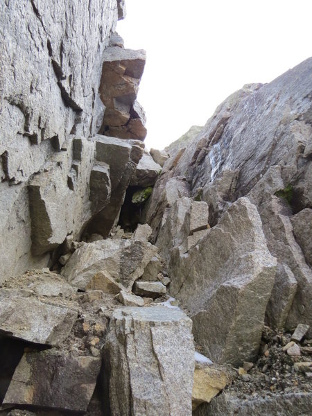 Left Chimney of N Wall, 3rd crux.