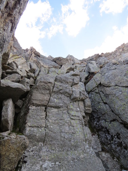 Left Chimney of N Wall, 4th crux.