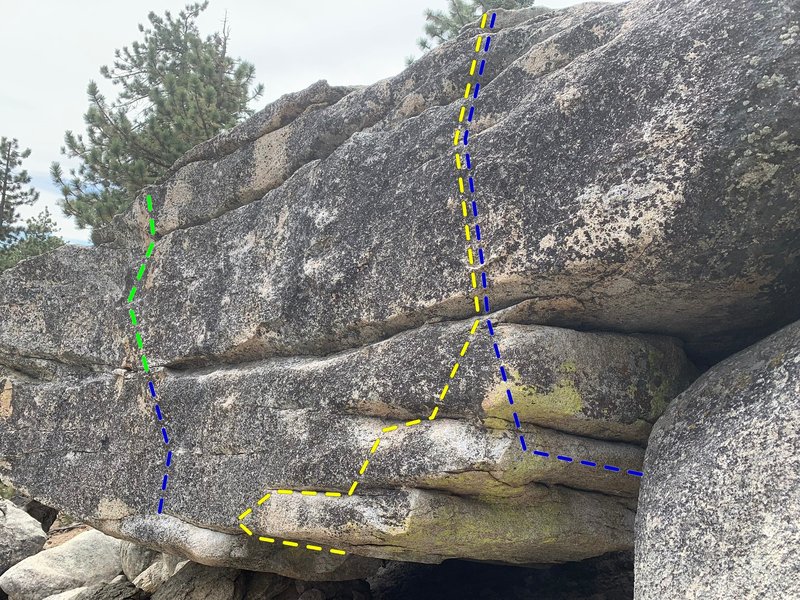Northeast face of the Master boulder