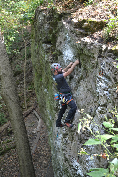 Steve almost to the anchors on Raining Buckeyes