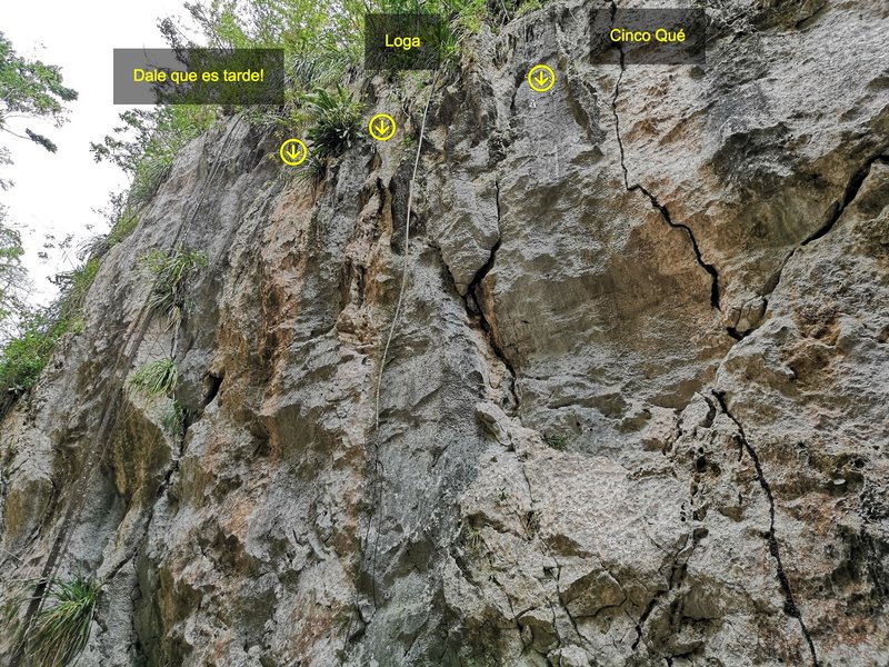 Looking along the right wall from the entrance to the crag