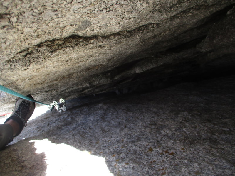 Looking down near the top of the P2 chimney.