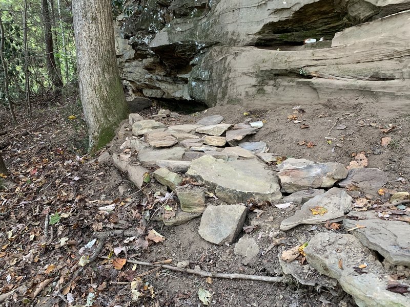 The small rock patio