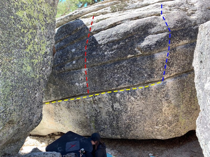 East face of Derailed boulder