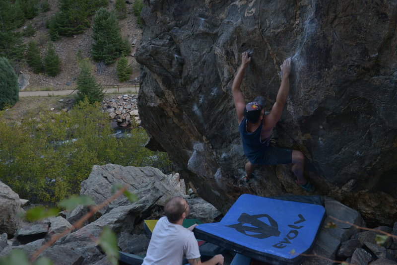 Crimping through the long sequence after the crux.