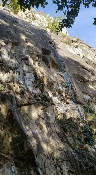 Rope and draws on route