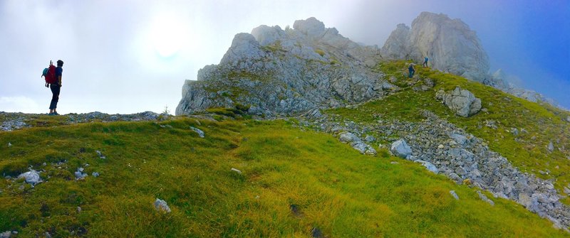 Start of the Hochkalter Traverse, Berchtesgaden National Park