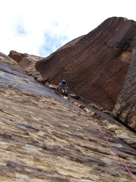 First pitch approaching the anchors - Climbed Nov. 2009 with Jan Roestel