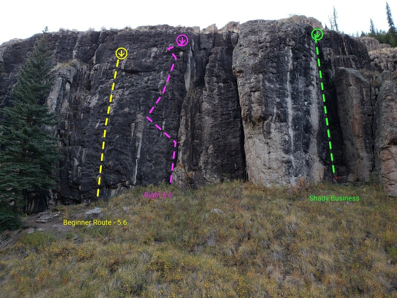 The right end of Long Cliff.