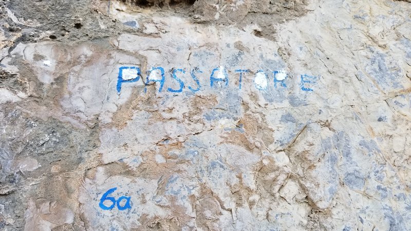 Passatore is a ridiculously long route on the right side of Eros, bring an 80-meter rope for this one.