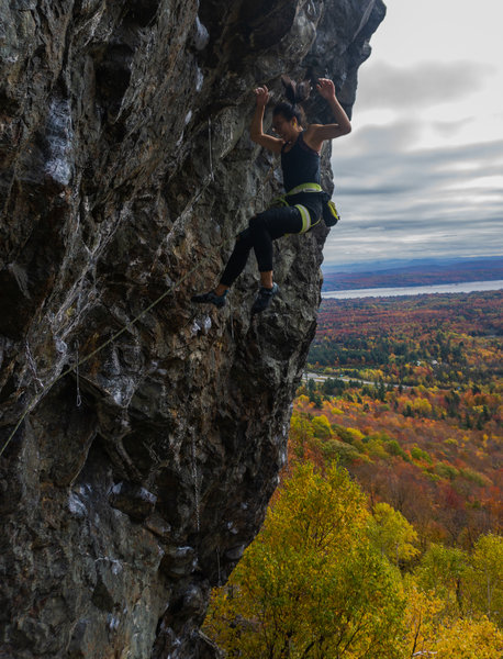 Getting to the "smile" jugs is definitely a little bit harder if you're short... a clean, but decent fall awaits :)