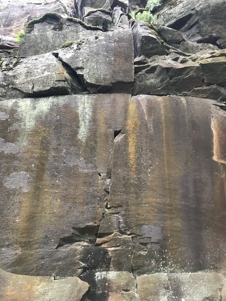 Fisticuffs is the seam turned crack in the center of the picture.