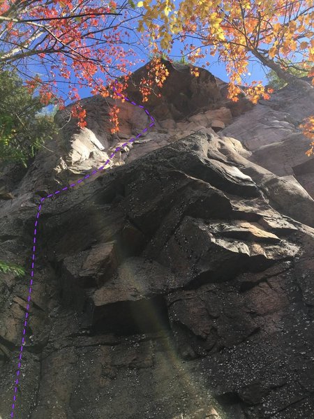 Belay shot of Fast and Loose