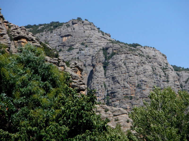 View of just a tiny amount of the rock near the river-side picnic area