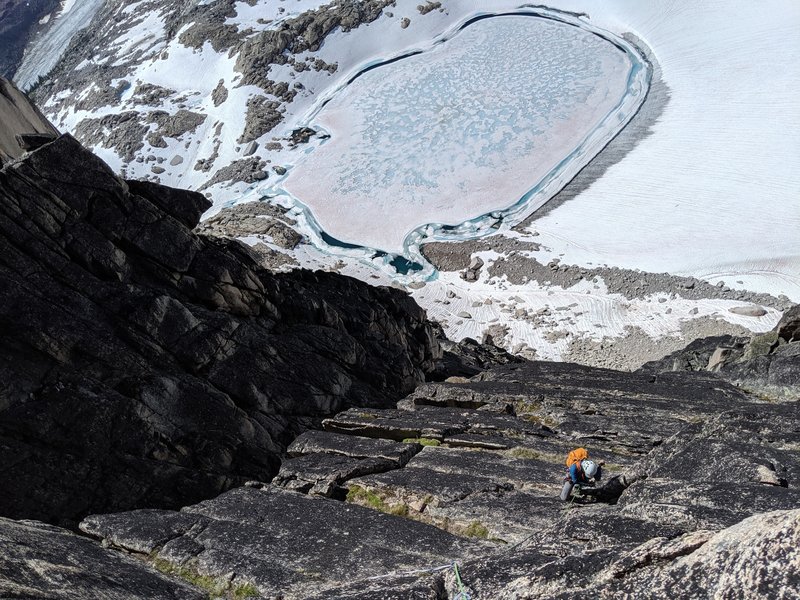 The right-traversing slab pitch on Lion's Way