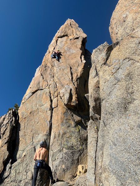 Belaying my friend Erik on Virginia