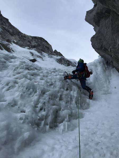 Obligatory butt shot, just leaving the first belay.