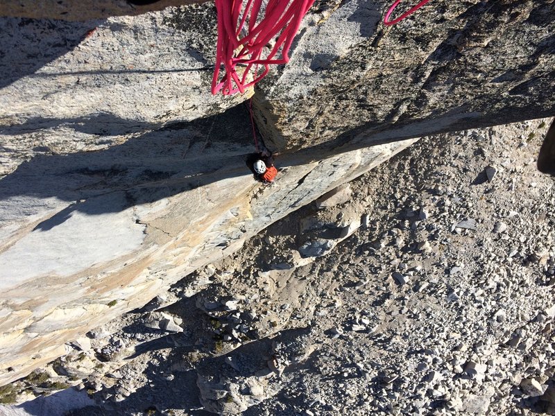 After the fingers crux, in the steeps Pitch 2