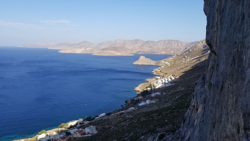 Taking in a wonderful view on a peaceful November day from the top of Sapfo.