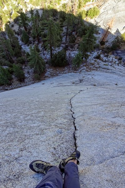 Looking down the nice long run of fingers on P3