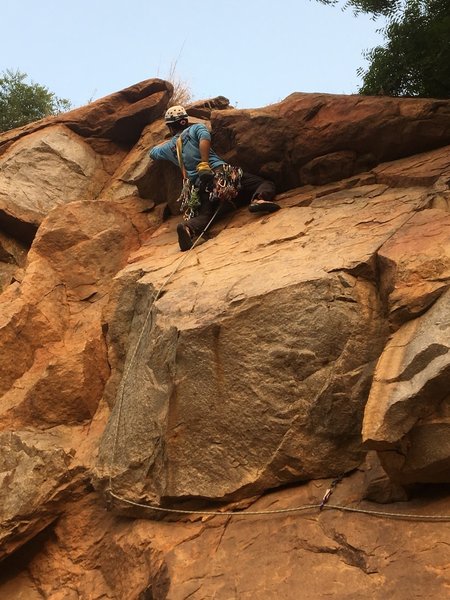 Some trad route fun climbing