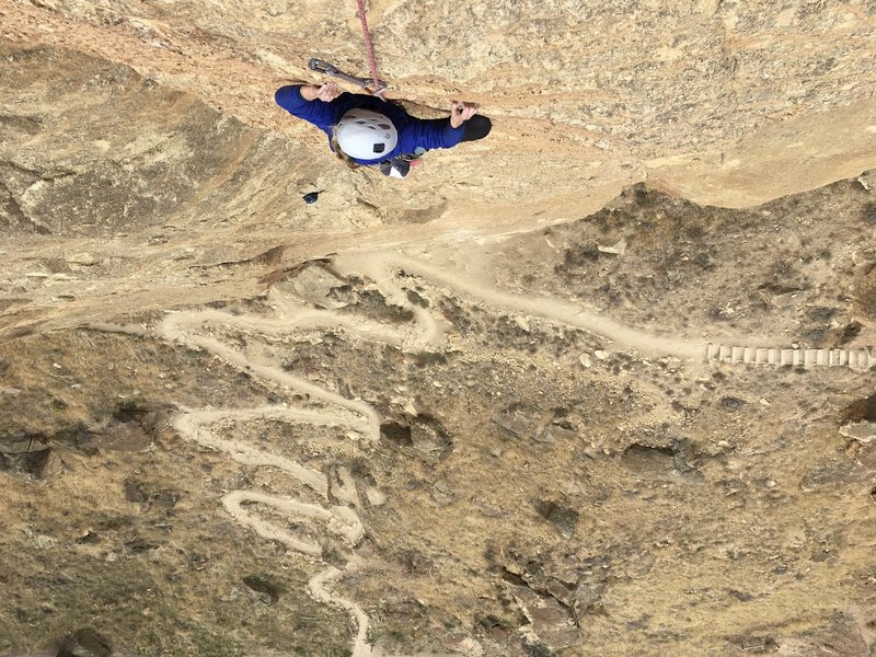 Téa pulling the P2 crux!