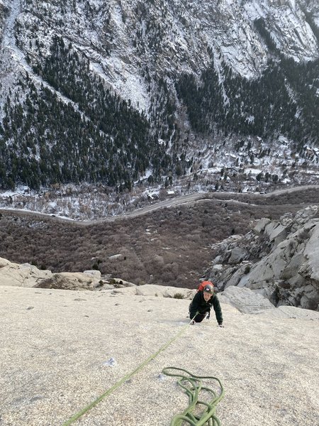 Here is Pete following the first slab pitch!