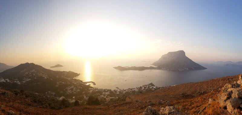 Sunset from the bottom of the crag.