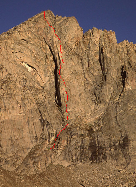 Approx line of the path we took up the West Pillar in Sept 1994
