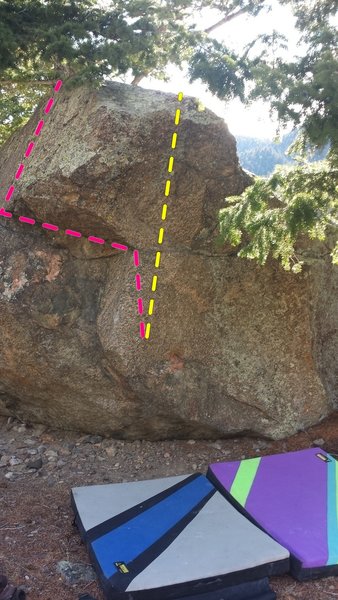 To Hook or Not To Hook (Yellow). V3 variation (pink).