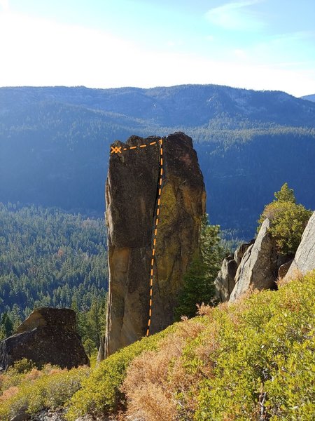 A look down at "Back Crack" from near the base of "Widowmaker".