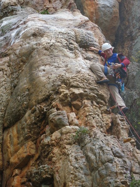 Lower crux moves are slippery when wet.