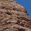 Photo 10 - A second pair of climbers on the Upper Tower (telephoto & cropped)
