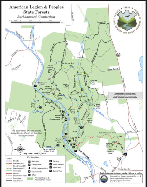 Official CTDEEP trail map