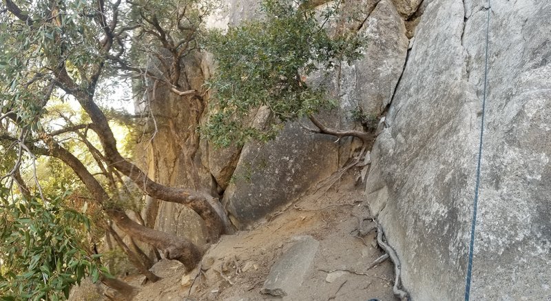 Alcove at the start, from Munginella we had to walk a bit further then expected. Keep going until you see a well worn area like this.