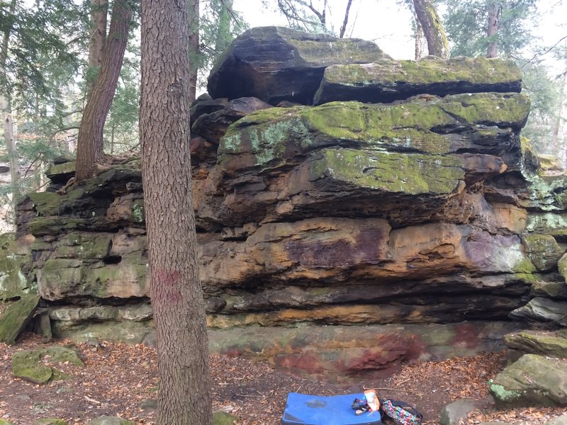 Bouldering in The Bat Cave, Northeast Ohio