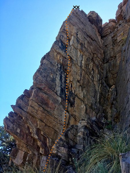 Sleeptalker ascends the black-streaked handcrack in the middle.