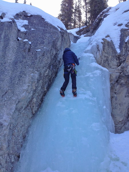 It's a good ice year. This is the tallest pitch.