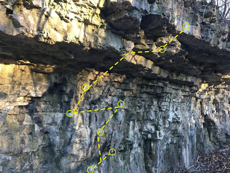 Taken from the left of the route