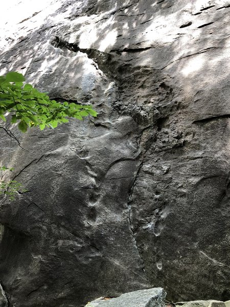 Two bolt anchor above and to the left.