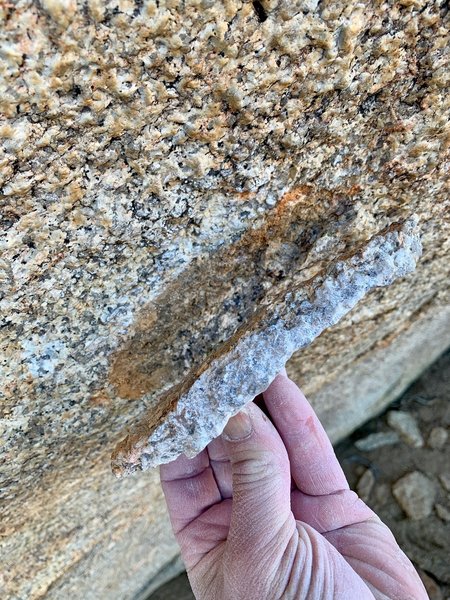 Broken flake from the crux.
