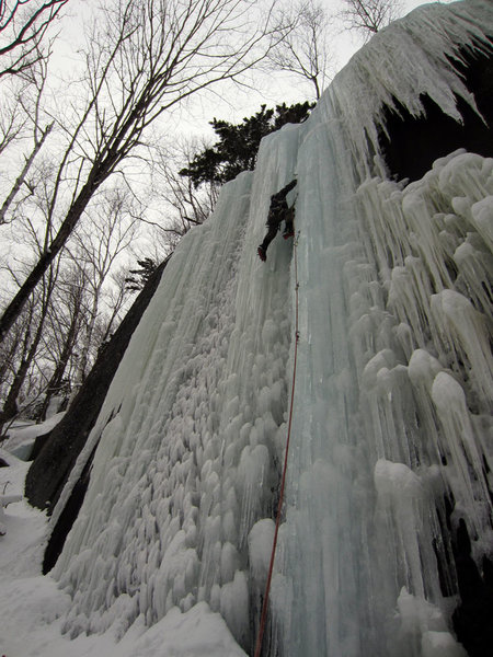 Fat ice at Brimstone; this flow is obvious and directly across from Angel Falls