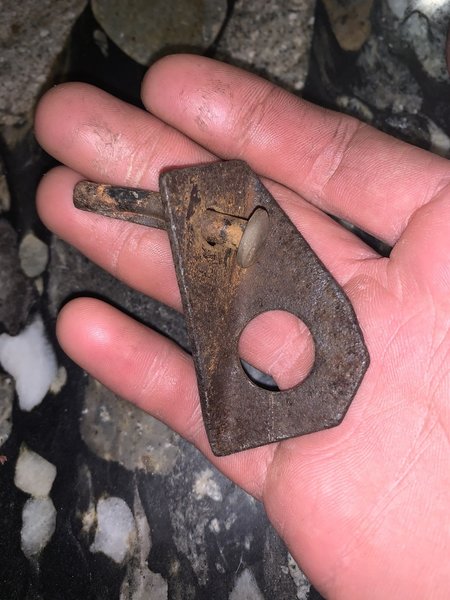 An original button head from the 1986 ascent of "WILD AND CRAZY!"