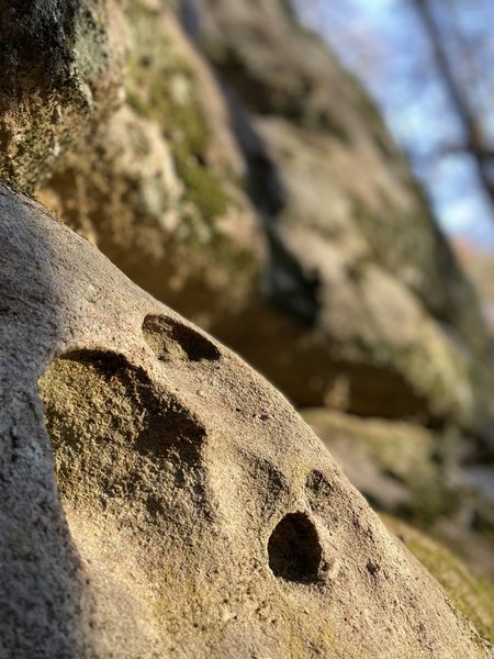 That texture. Pockets along the face of Commemoration