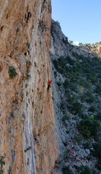 Snapping a quick photo after an exhausting climb on Warum Warum.