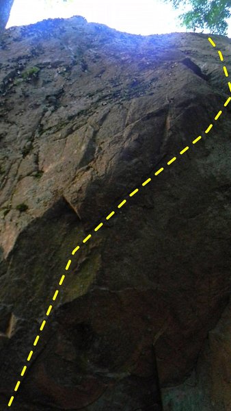 Standing at the base of the route